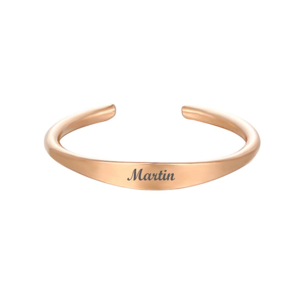 Anello Personalizzato con Nome Inciso in Acciaio Inox