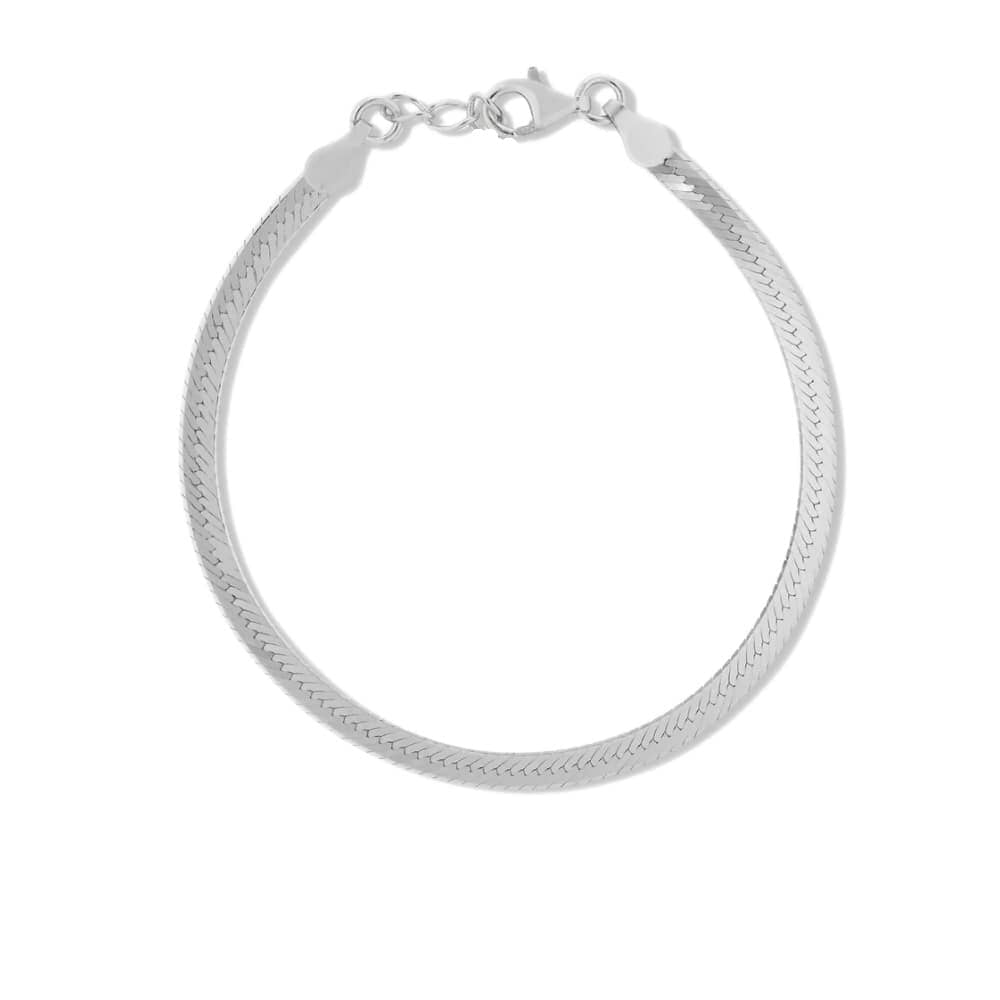 Bracciale Herringbone 3mm Acciaio Inox Placcato Oro 18K