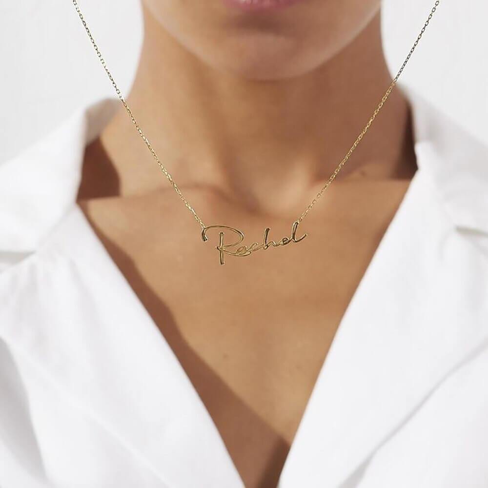 Collana Personalizzata con Scrittura a Mano in Argento