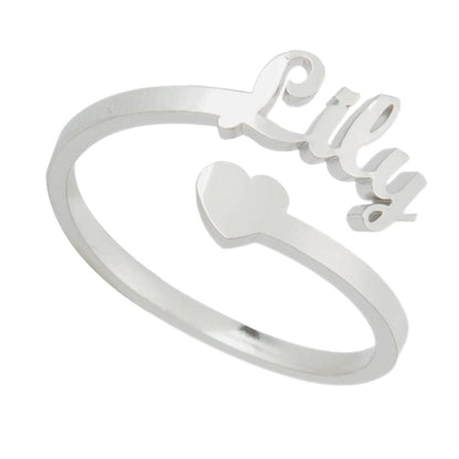anello personalizzato con nome in acciaio inossidabile
