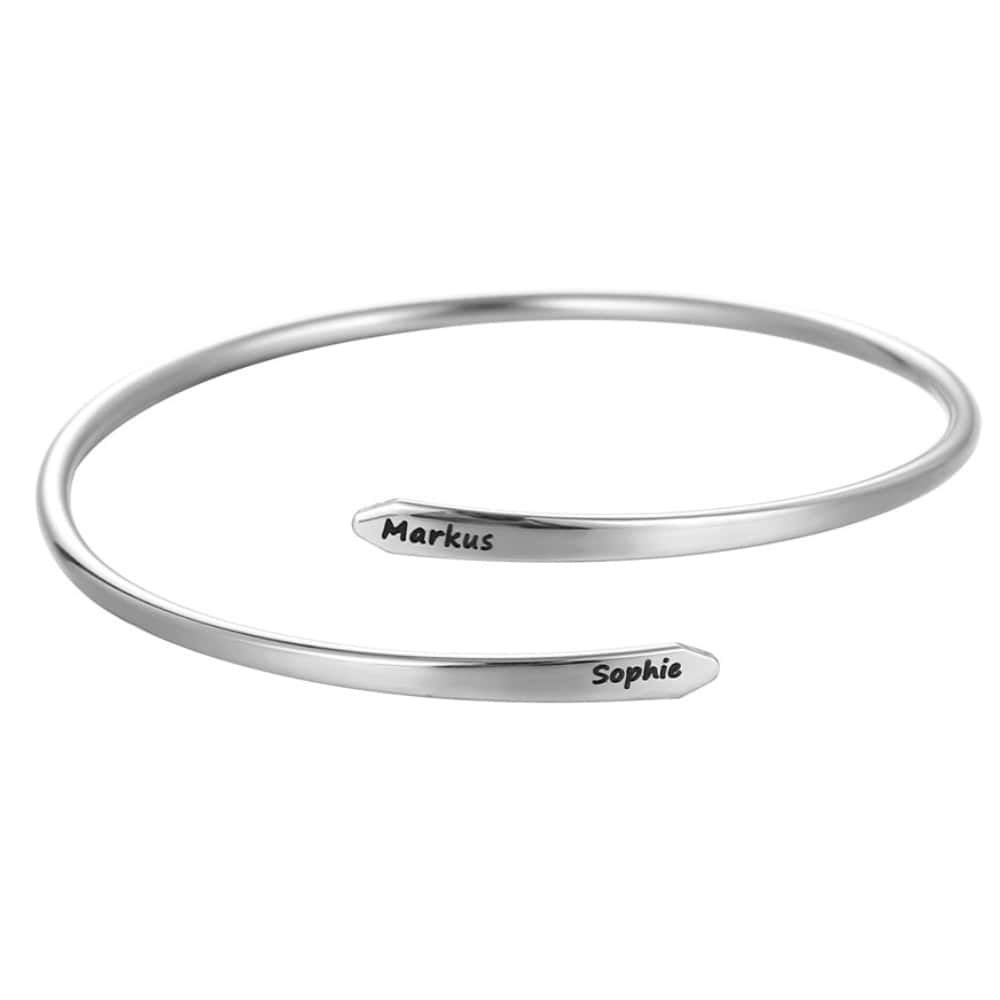 Bracciale Personalizzato con Nomi in Acciaio Oro Rosa