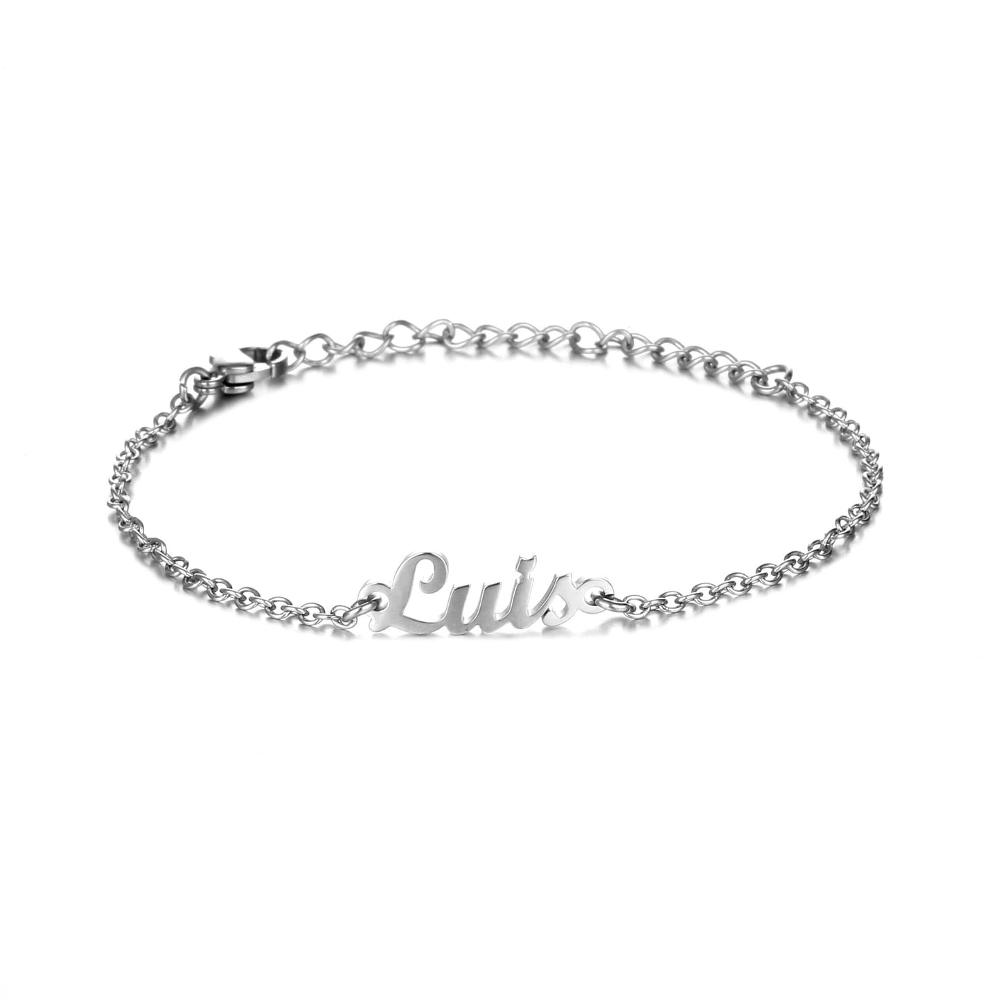 bracciale personalizzabile con nome in acciaio inossidabile