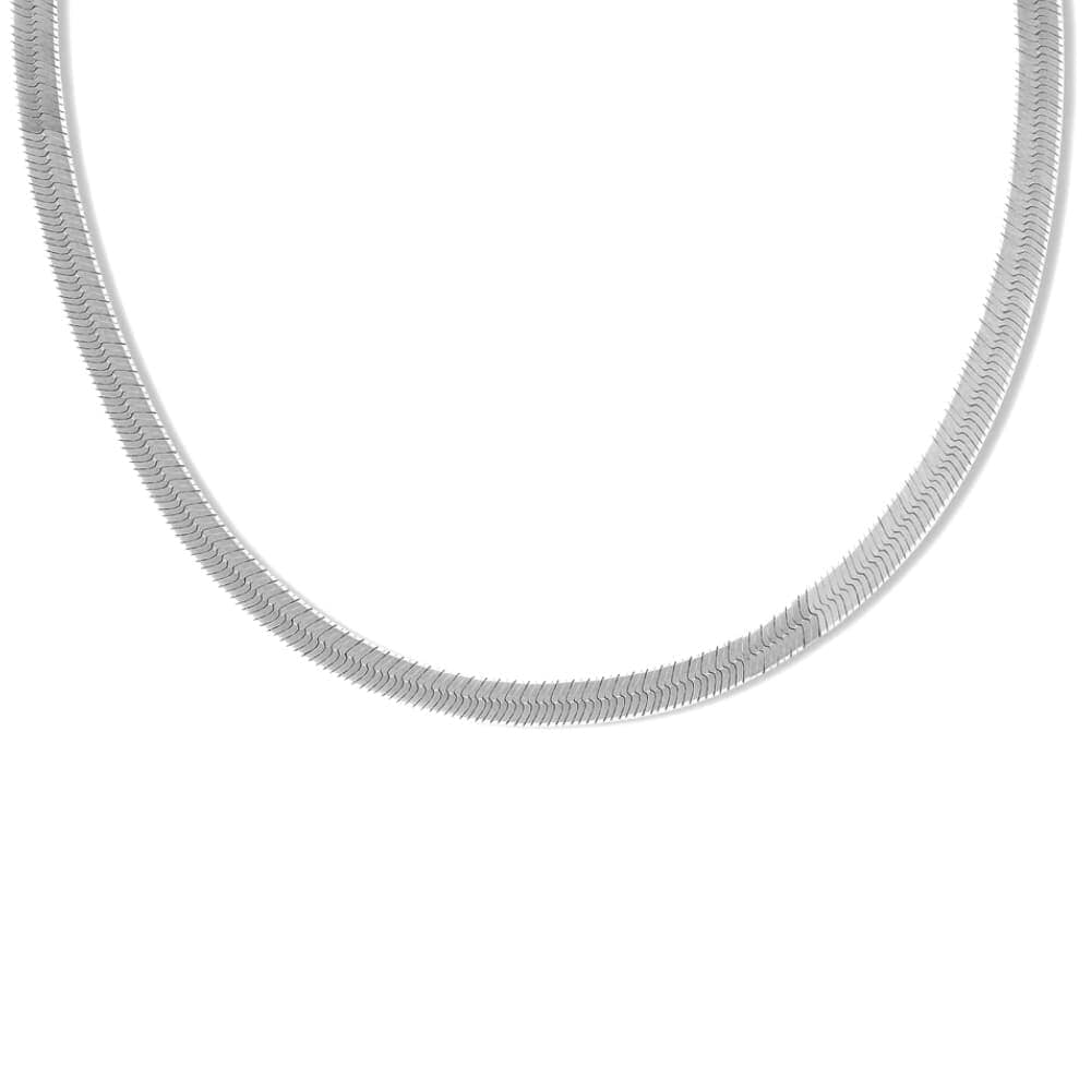 Collana Herringbone Larga 5mm Placcata Oro 18K