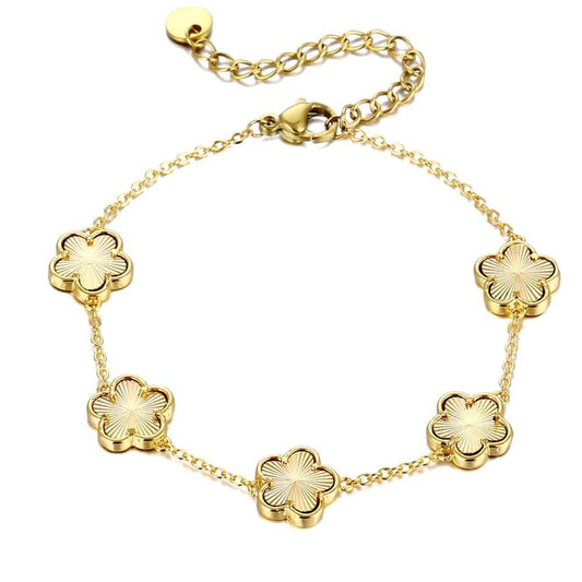Bracciale Personalizzato con Ciondoli Incisi in Acciaio Oro/Argento