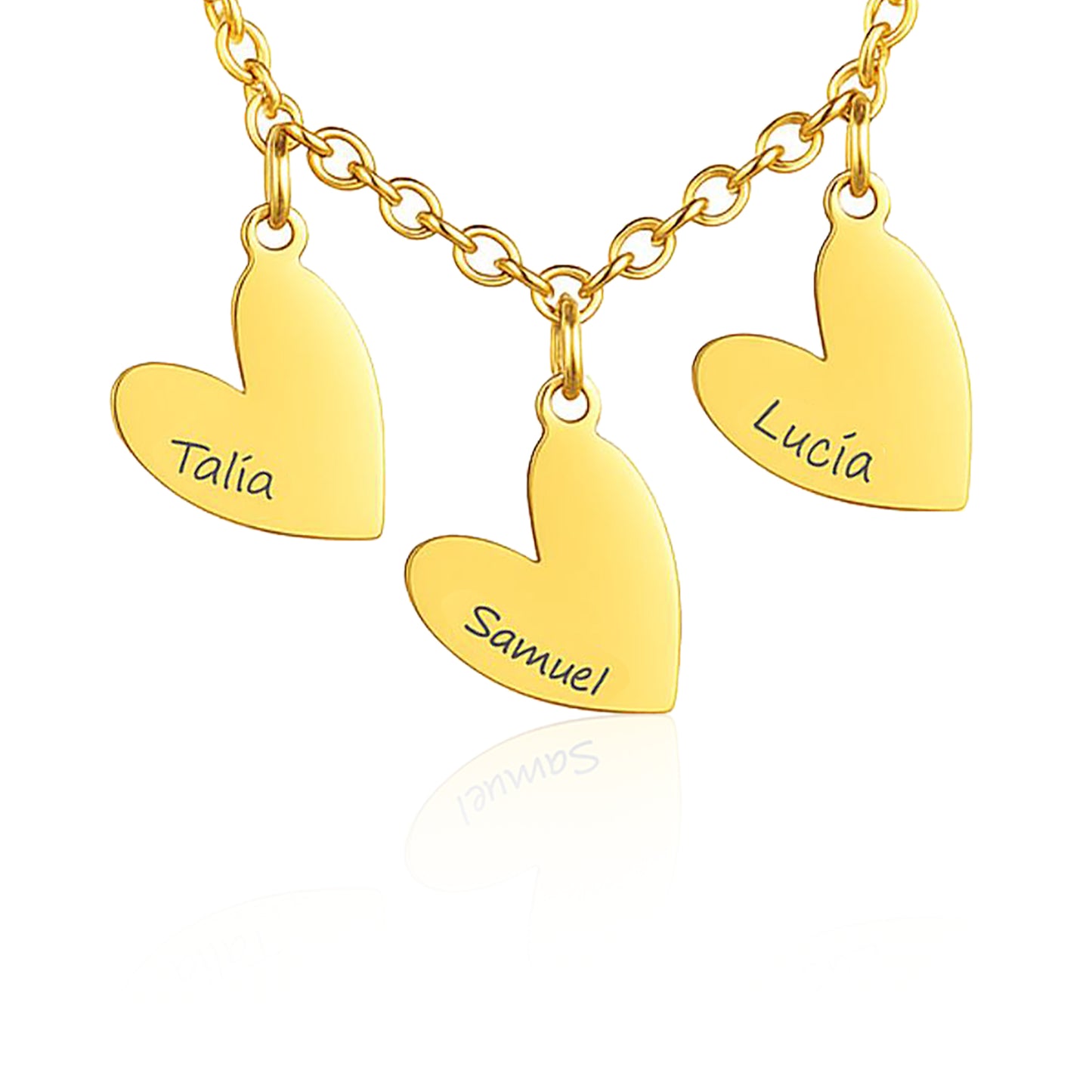 collana con ciondoli a cuore personalizzabili