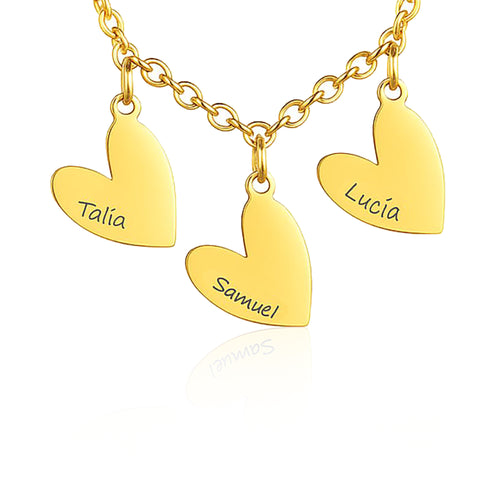 Collana con Ciondoli a Cuore Personalizzabili