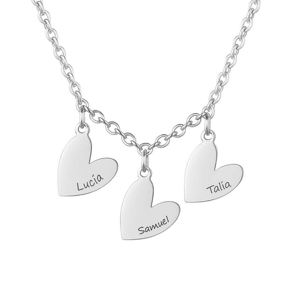 collana con ciondoli a cuore personalizzabili