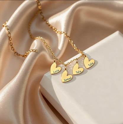 collana con ciondoli a cuore personalizzabili