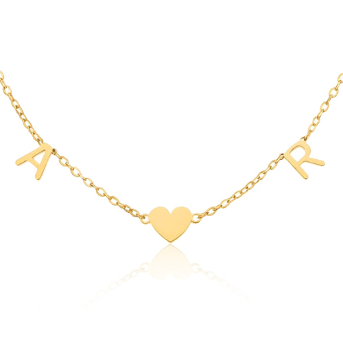 Collana con Iniziali e Cuore – Due Lettere per un Legame Speciale