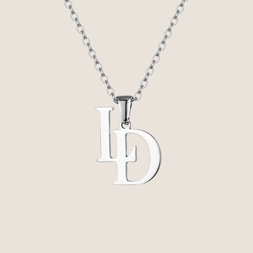 collana monogramma personalizzato iniziali intrecciate