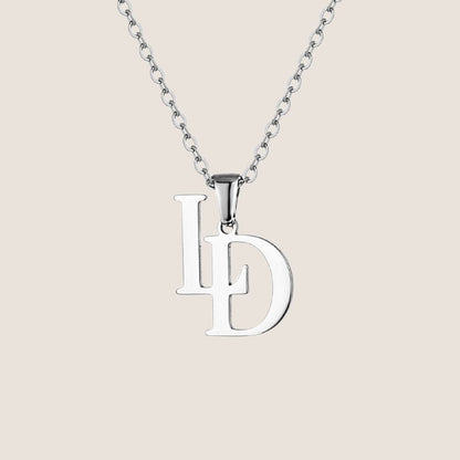 collana monogramma personalizzato iniziali intrecciate