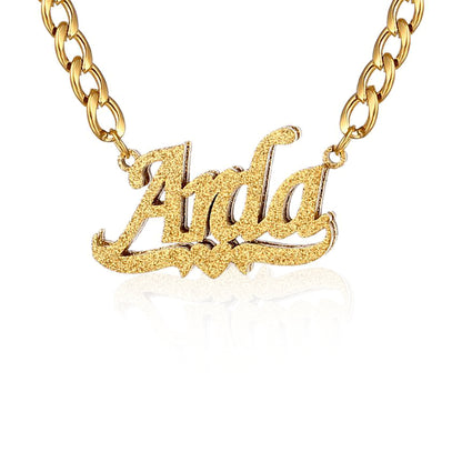 collana nome personalizzabile diamond drip