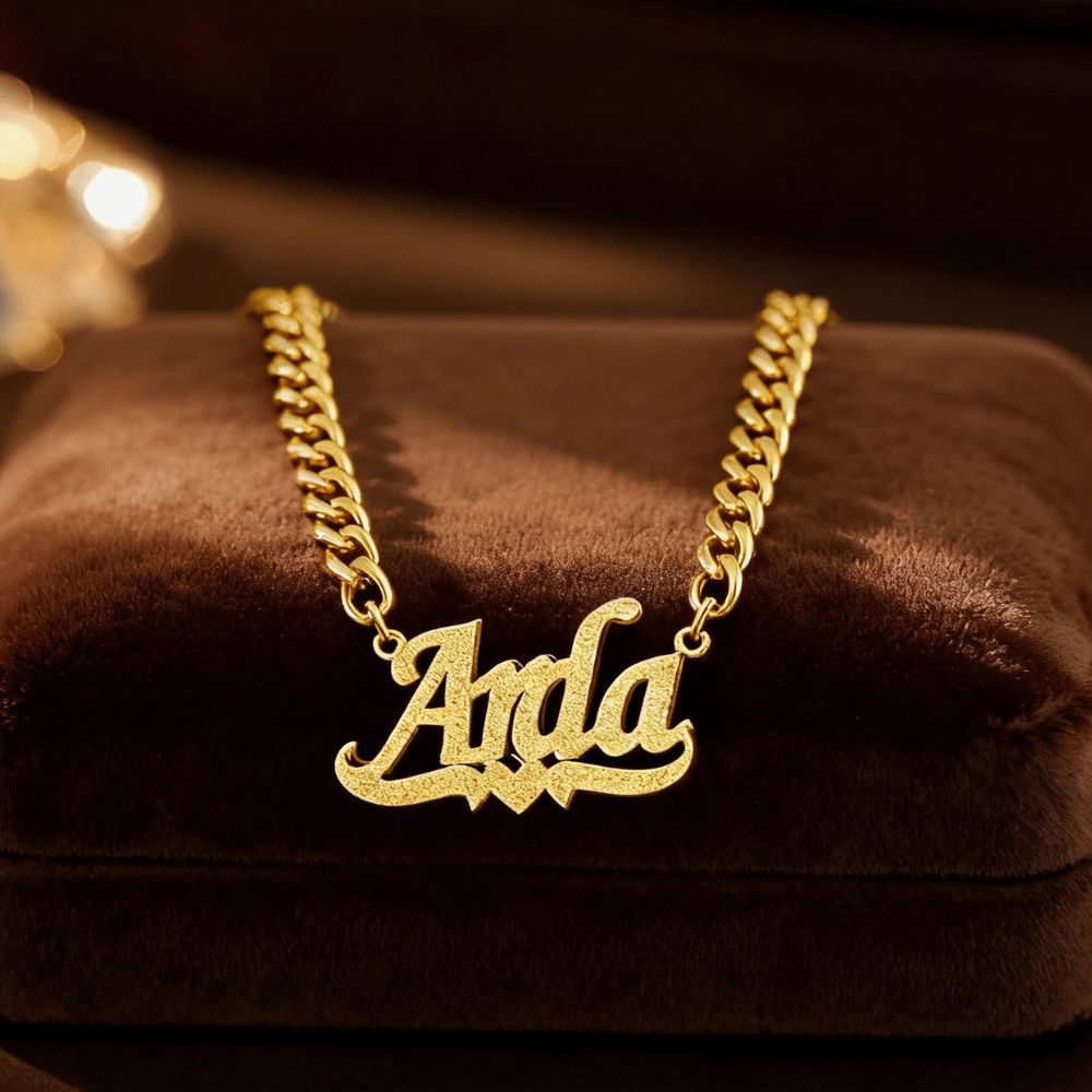 collana nome personalizzabile diamond drip