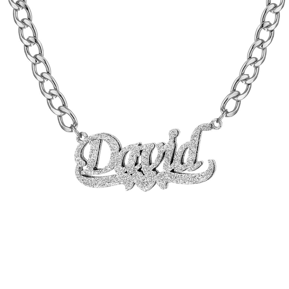 collana nome personalizzabile diamond drip