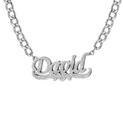 collana nome personalizzabile diamond drip
