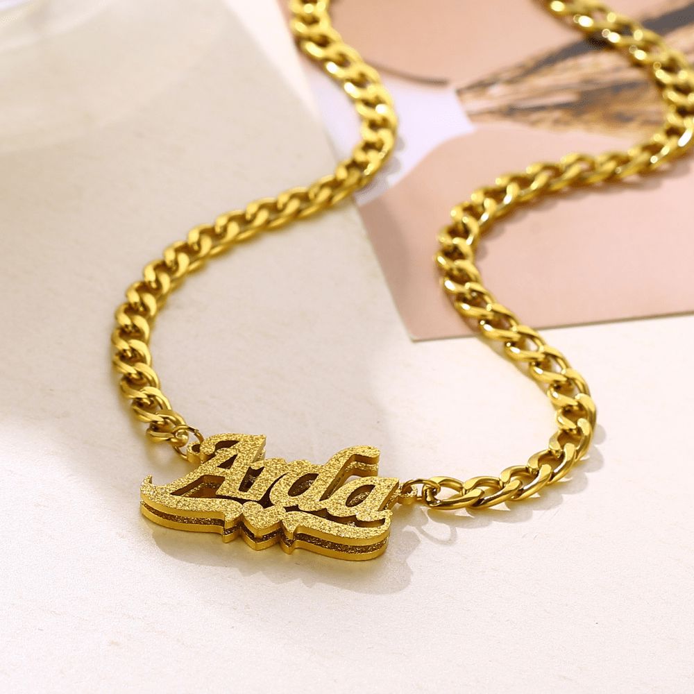 collana nome personalizzabile diamond drip