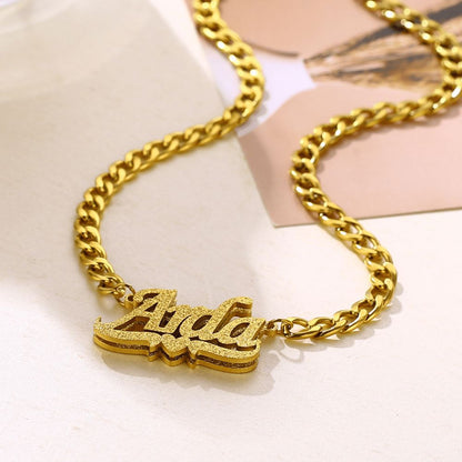 collana nome personalizzabile diamond drip