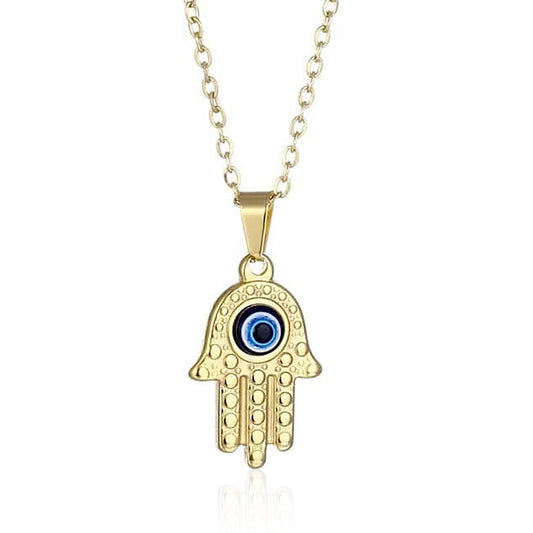 collana personalizzata con ciondolo mano di fatima e incisione
