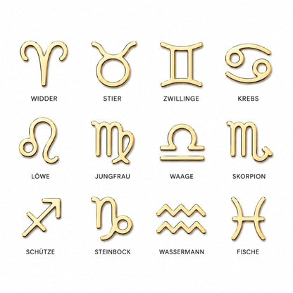 collana personalizzata con due simboli zodiacali in acciaio