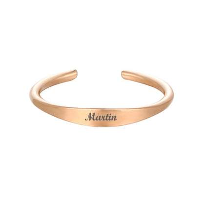 Anello Personalizzato con Nome Inciso in Acciaio Inox