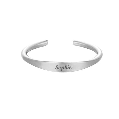 Anello Personalizzato con Nome Inciso in Acciaio Inox