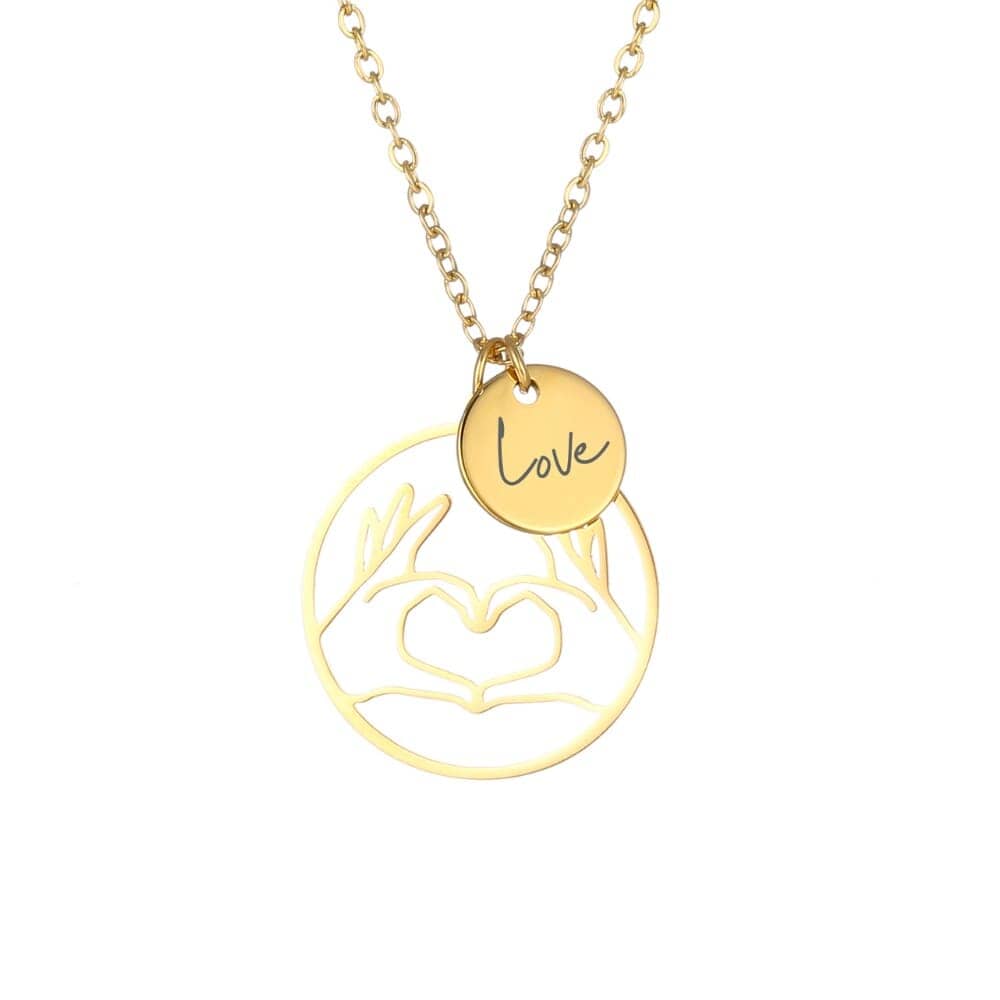 Collana con Nome Inciso Personalizzata Placcata Oro
