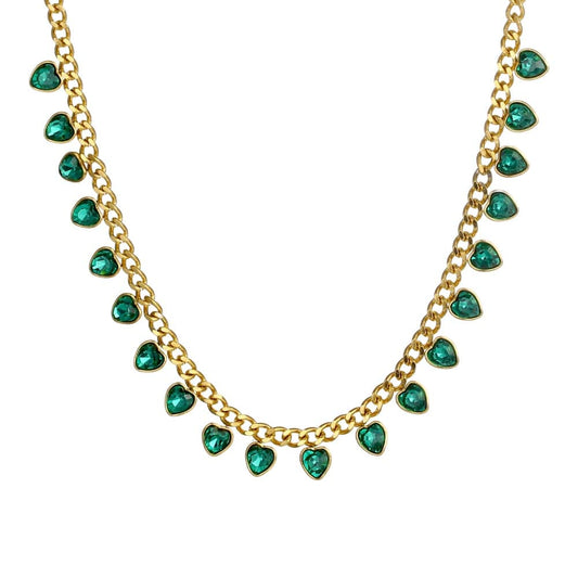 Collana Personalizzata Cuori Incisi in Acciaio Oro 18K
