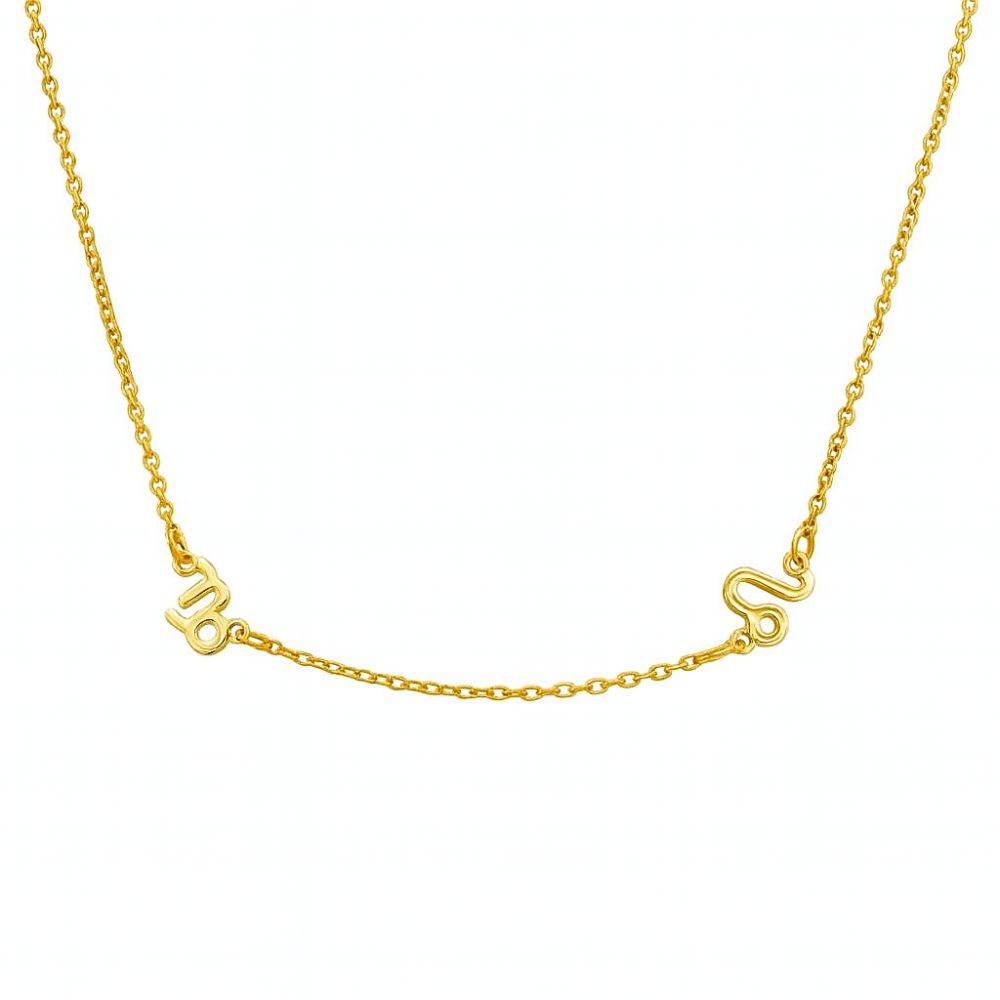 Collana Zodiaco Personalizzata con 2 Simboli Incisi