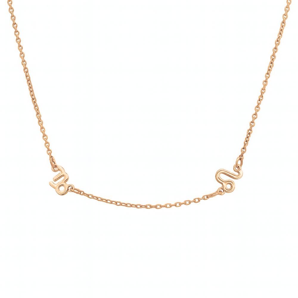 Collana Zodiaco Personalizzata con 2 Simboli Incisi