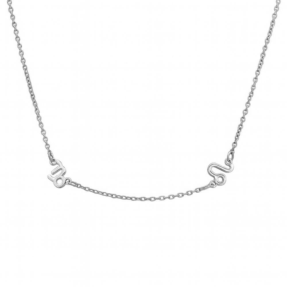 Collana Zodiaco Personalizzata con 2 Simboli Incisi
