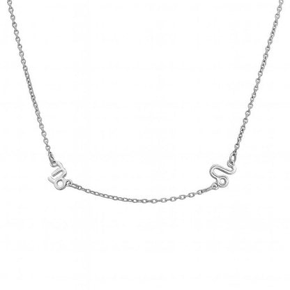 Collana Zodiaco Personalizzata con 2 Simboli Incisi