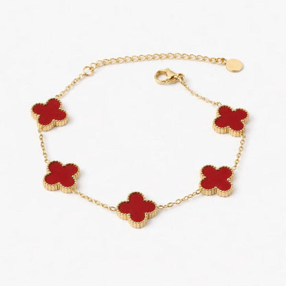 Bracciale Personalizzato Trifoglio Inciso in Acciaio