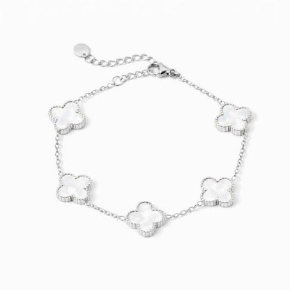 Bracciale Personalizzato Trifoglio Inciso in Acciaio