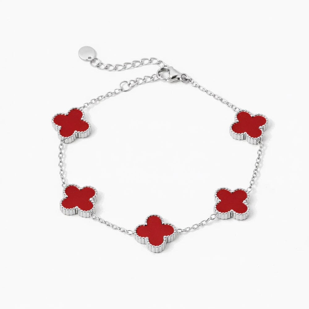 Bracciale Personalizzato Trifoglio Inciso in Acciaio