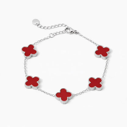 Bracciale Personalizzato Trifoglio Inciso in Acciaio