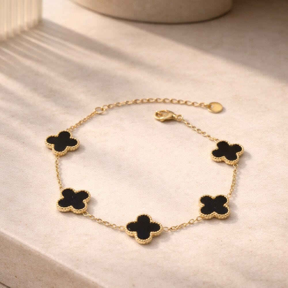 Bracciale Personalizzato Trifoglio Inciso in Acciaio
