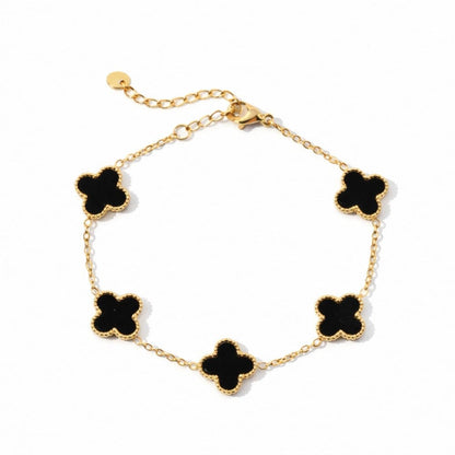 Bracciale Personalizzato Trifoglio Inciso in Acciaio