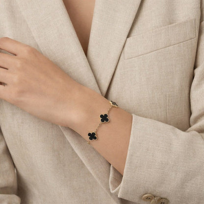 Bracciale Personalizzato Trifoglio Inciso in Acciaio