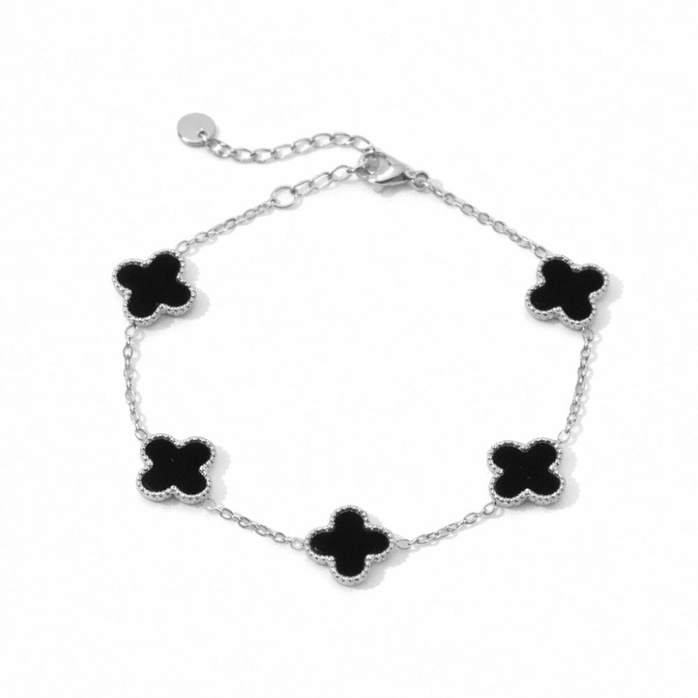 Bracciale Personalizzato Trifoglio Inciso in Acciaio
