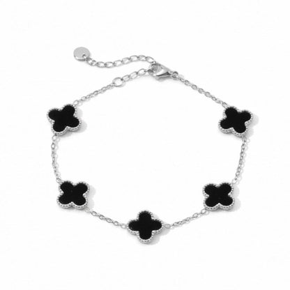 Bracciale Personalizzato Trifoglio Inciso in Acciaio