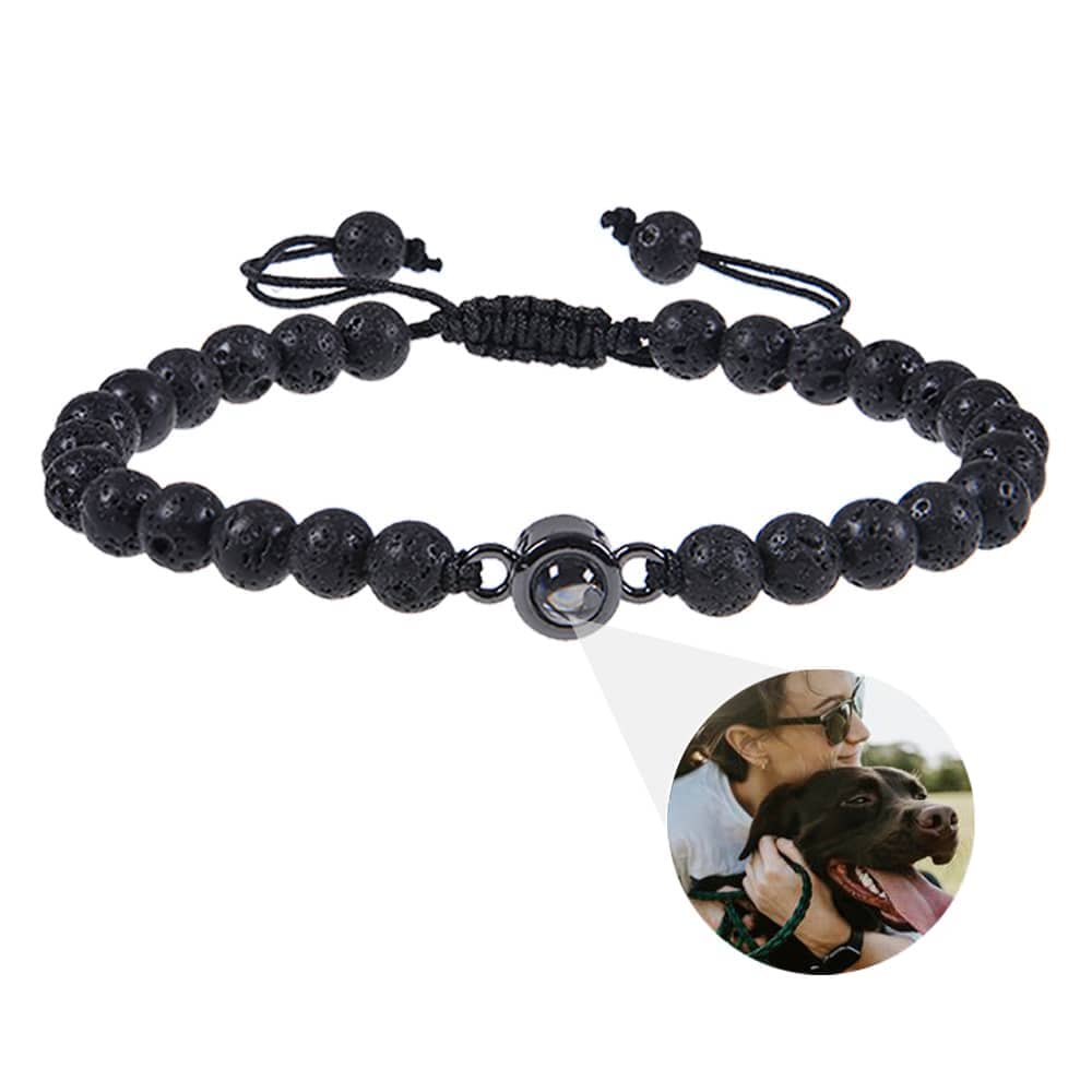 Bracciale Proiezione Foto con Pietra Lavica