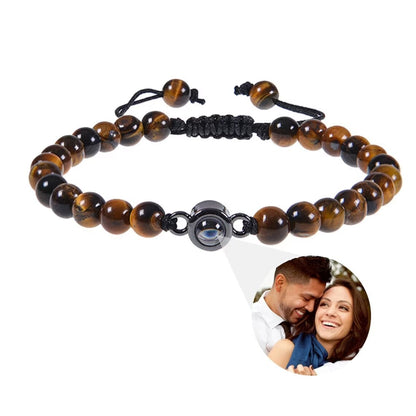 Bracciale Proiezione Foto con Pietra Lavica