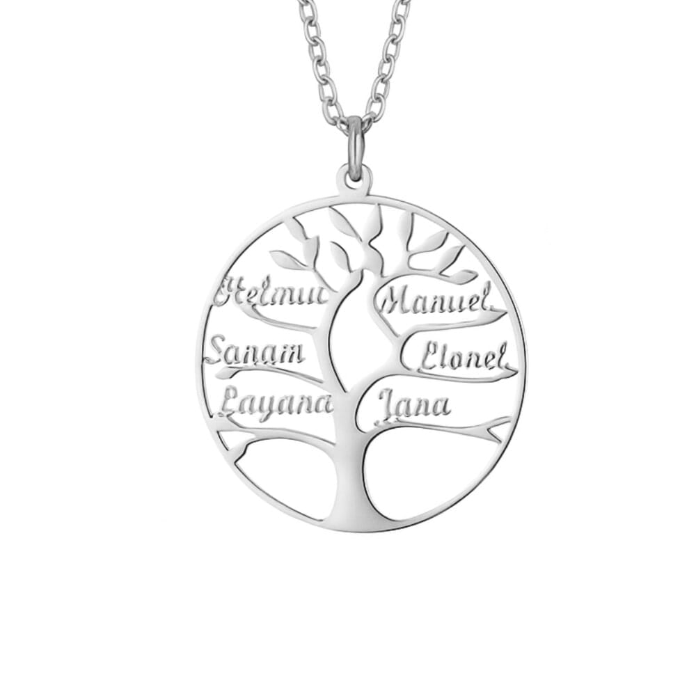 Collana Albero della Vita Personalizzata con Nomi Incisi Oro