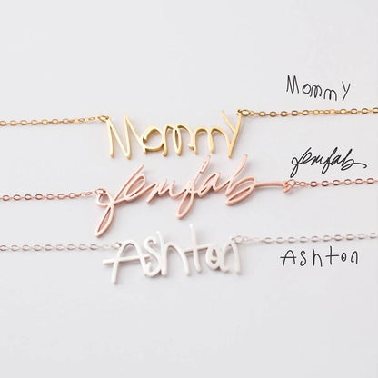 Collana Personalizzata Scritta a Mano Acciaio