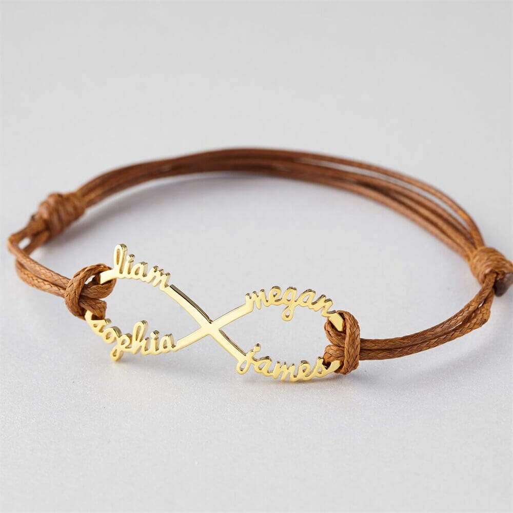 Bracciale Infinito Personalizzato con Incisione in Acciaio