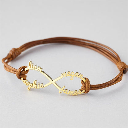Bracciale Infinito Personalizzato con Incisione in Acciaio