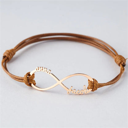 Bracciale Infinito Personalizzato con Incisione in Acciaio