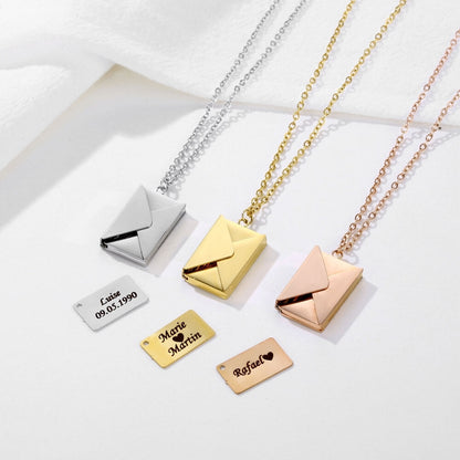 Collana Busta Personalizzata in Acciaio Incisa