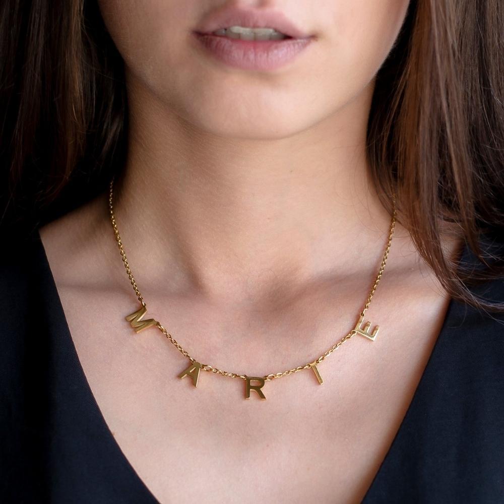 Collana Nome Personalizzata Acciaio Oro
