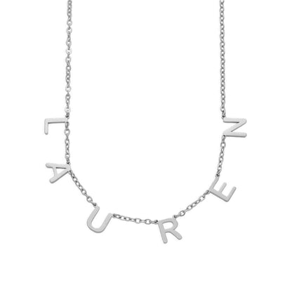 Collana Nome Personalizzata Acciaio Oro